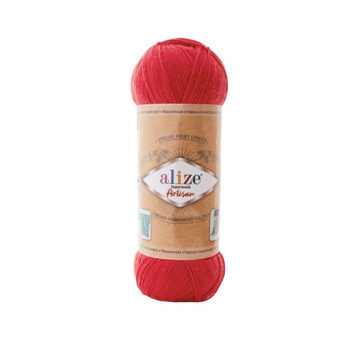 Alize Artisan Superwash, красный 56