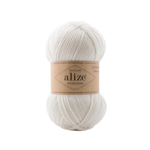 Alize Wooltime, белый 55