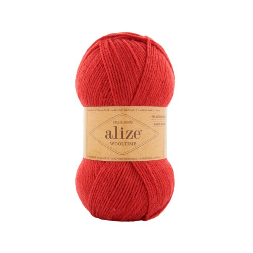 Alize Wooltime, червоний 56