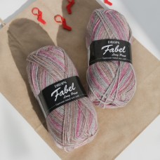Drops Fabel, 623 - Long print - Rose mist