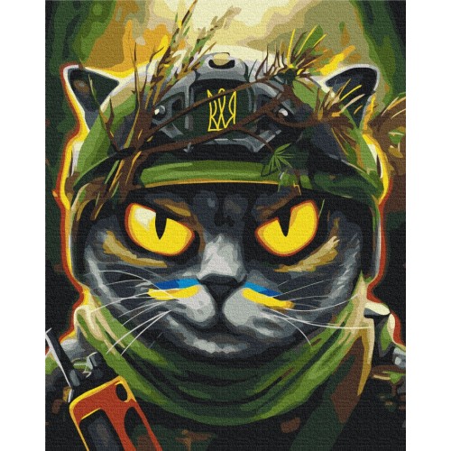 Картина за номерами Котик розвідник ©Маріанна Пащук BS53311