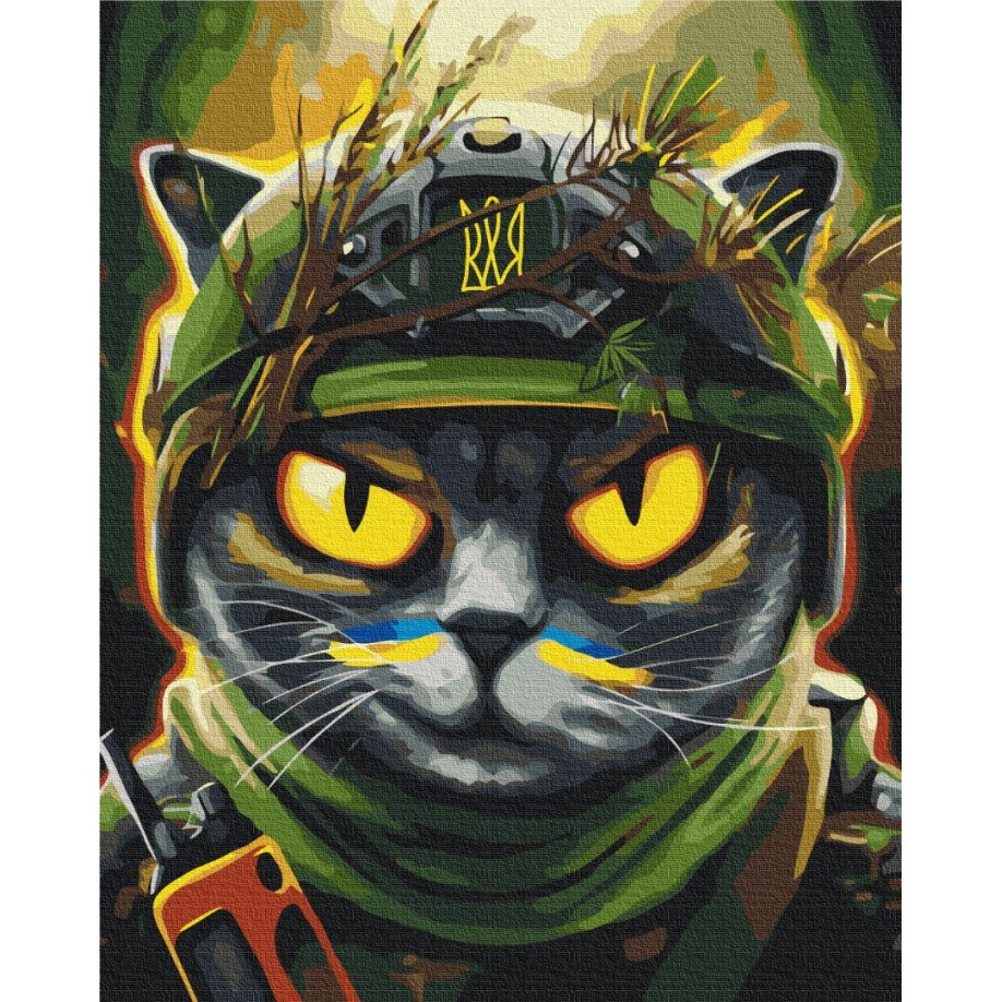 Картина за номерами Котик розвідник ©Маріанна Пащук BS53311