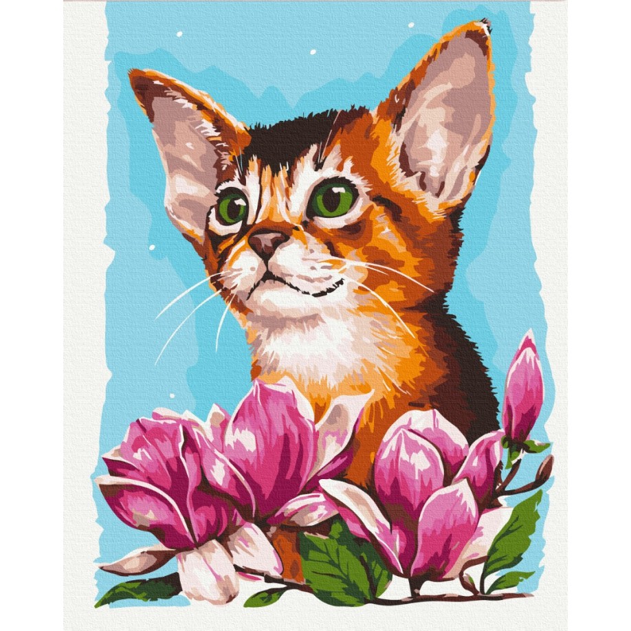 Котик в квітах © Anna Kulyk