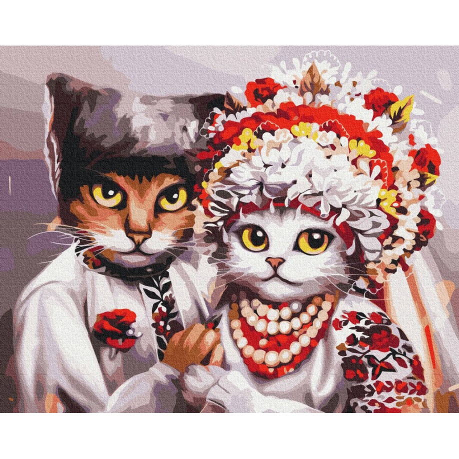 Картина за номерами Весілля українських котиків ©Маріанна Пащук BS53340