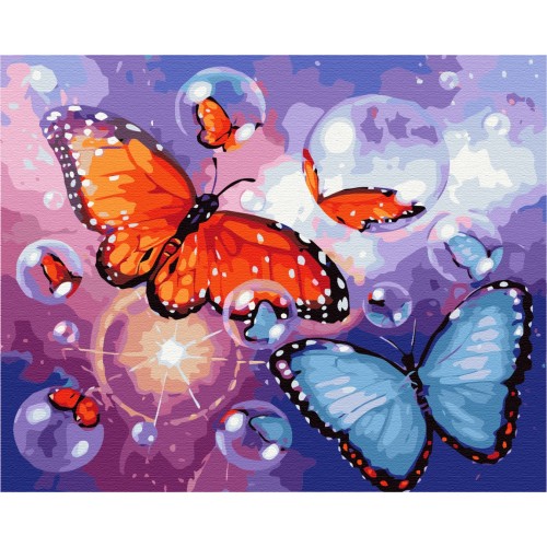 Картина за номерами Метелики з бульбашками BS22072