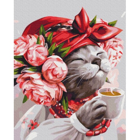 Картина за номерами Кішка господиня © marysha_art