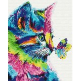 Картина за номерами Котик у фарбі BS31326