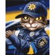 Преміум картина за номерами Котик поліцейський ©Маріанна Пащук PBS53237