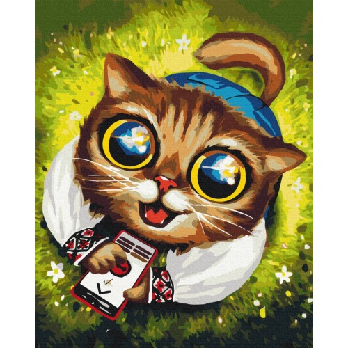 Картина за номерами Котик з ППО © Маріанна Пащук BS53418