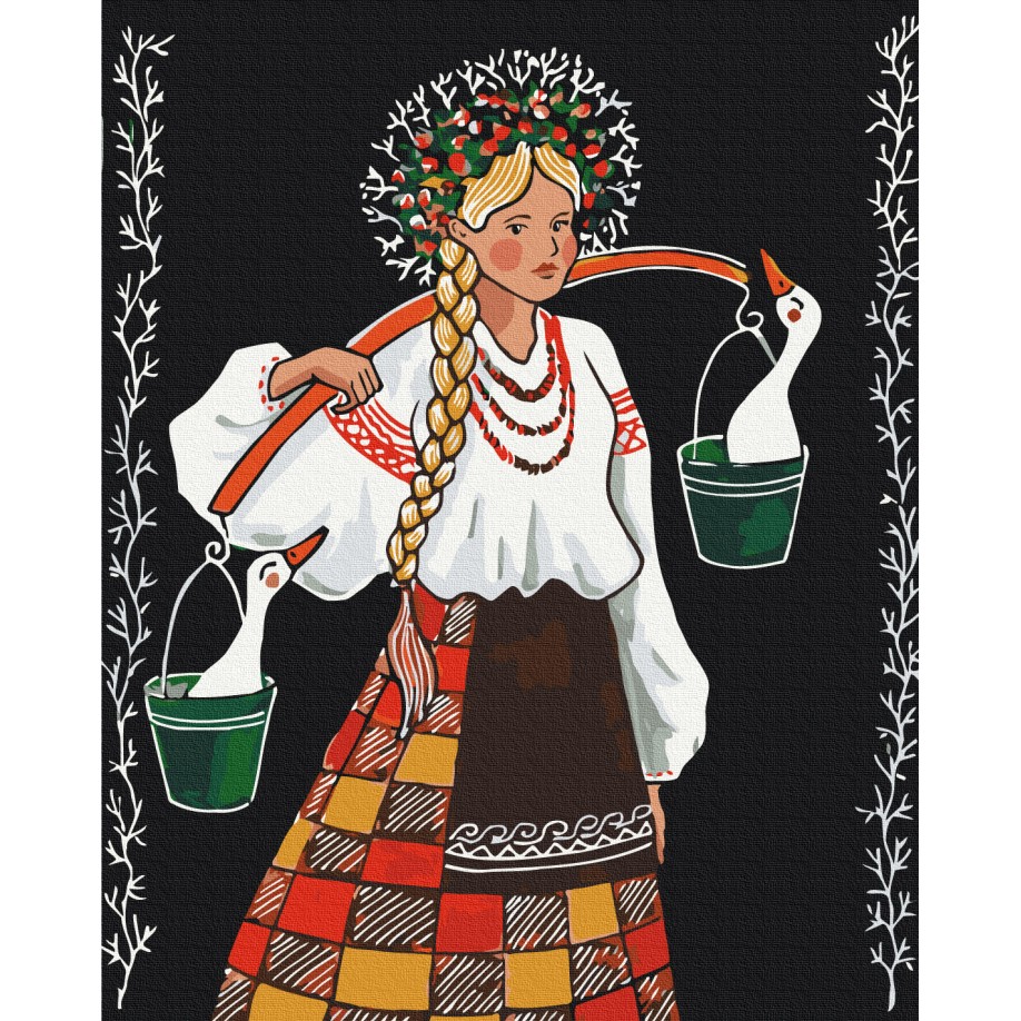 Картина за номерами Несе Аня гуси © ANNART BS54027