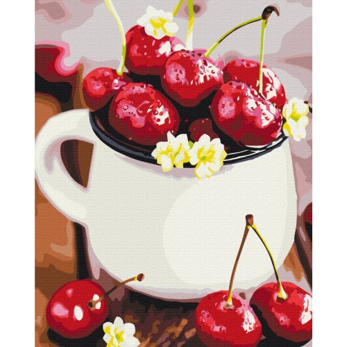 Картина за номерами Стиглі черешні BS53397
