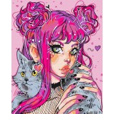 Картина за номерами Котячий погляд @nila_art_art BS53522