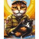 Картина за номерами Котик воєначальник © Маріанна Пащук BS54082