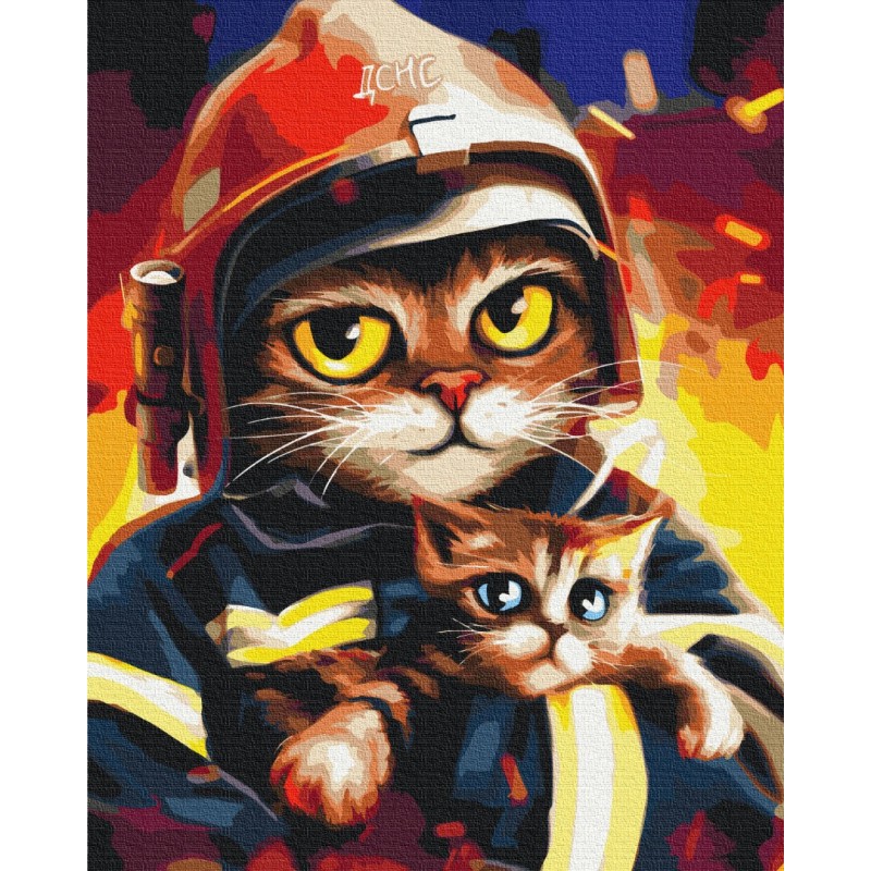 Картина за номерами Котик ДСНС ©marysha_art