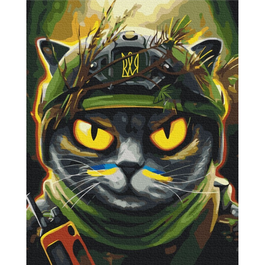 Преміум картина за номерами Котик розвідник ©Маріанна Пащук PBS53311