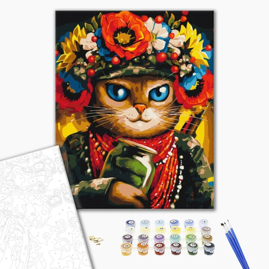 Картина по номерам Кошка Защитница ©Марианна Пащук