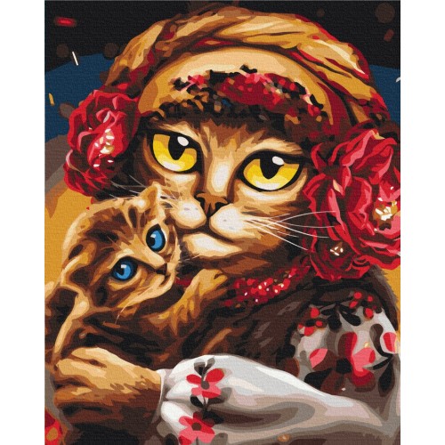Картина за номерами Сім'я котиків ©Маріанна Пащук