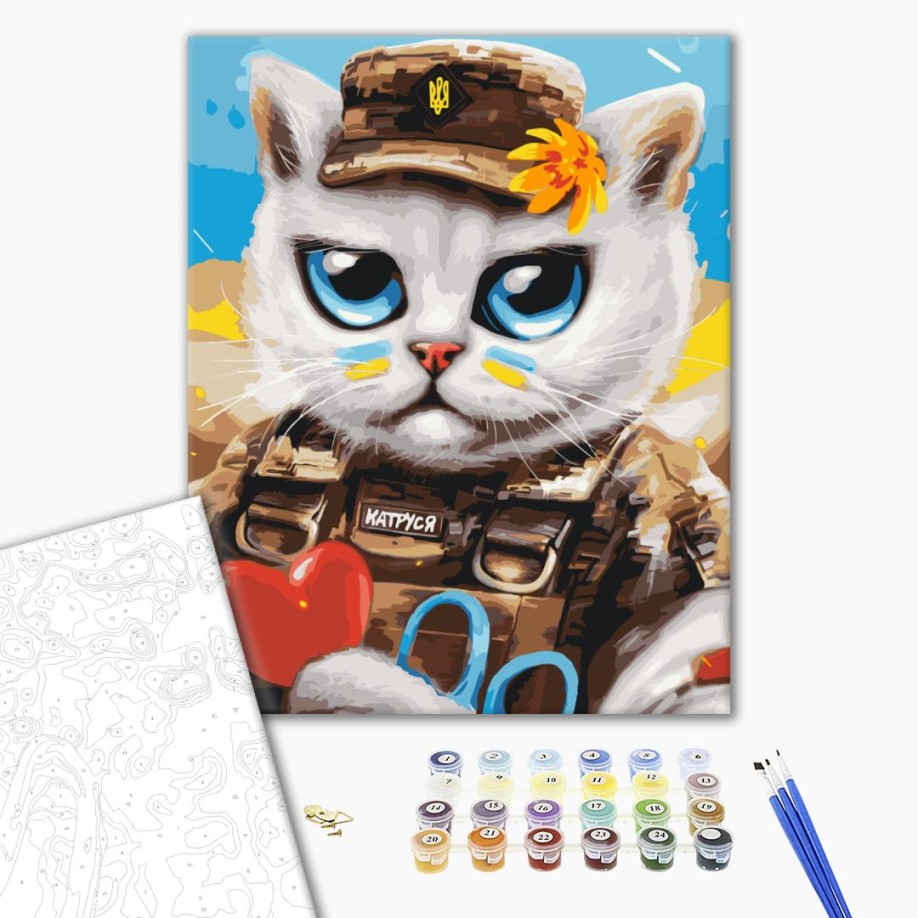 Картина по номерам Котик врач ©Марианна Пащук