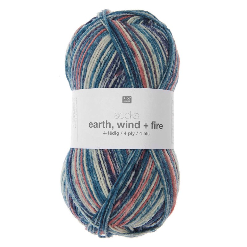 Rico Design Socks Earth + Wind + Fire, 03 - Aqua