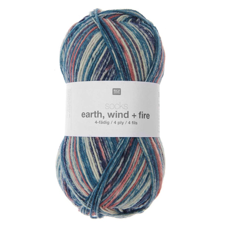 Rico Design Socks Earth + Wind + Fire, 03 - Aqua