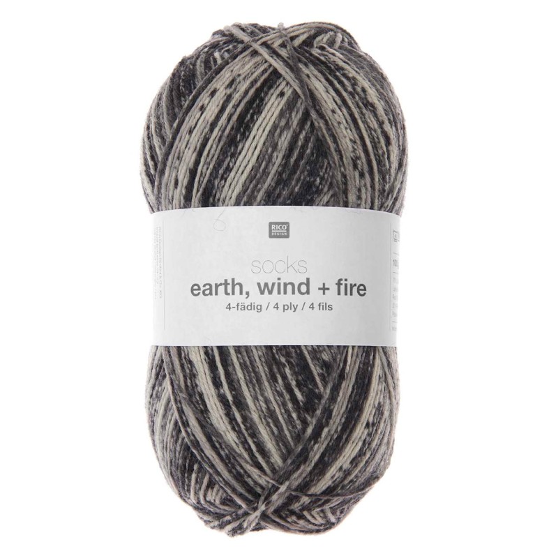 Rico Design Socks Earth + Wind + Fire, 06 - Stones