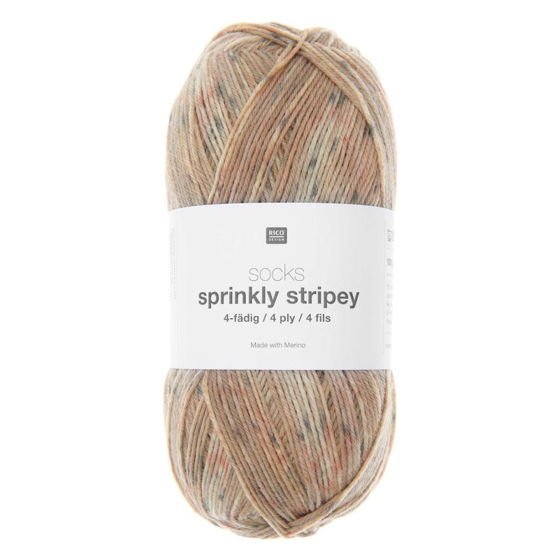 Rico Design Socks Sprinkly Stripey, 001