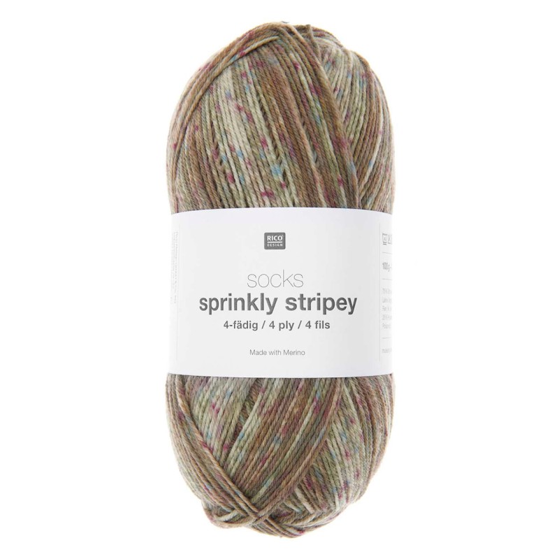 Rico Design Socks Sprinkly Stripey, 006