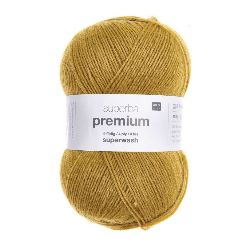Rico Design Superba Premium Uni 100 г, 003 гірчиця