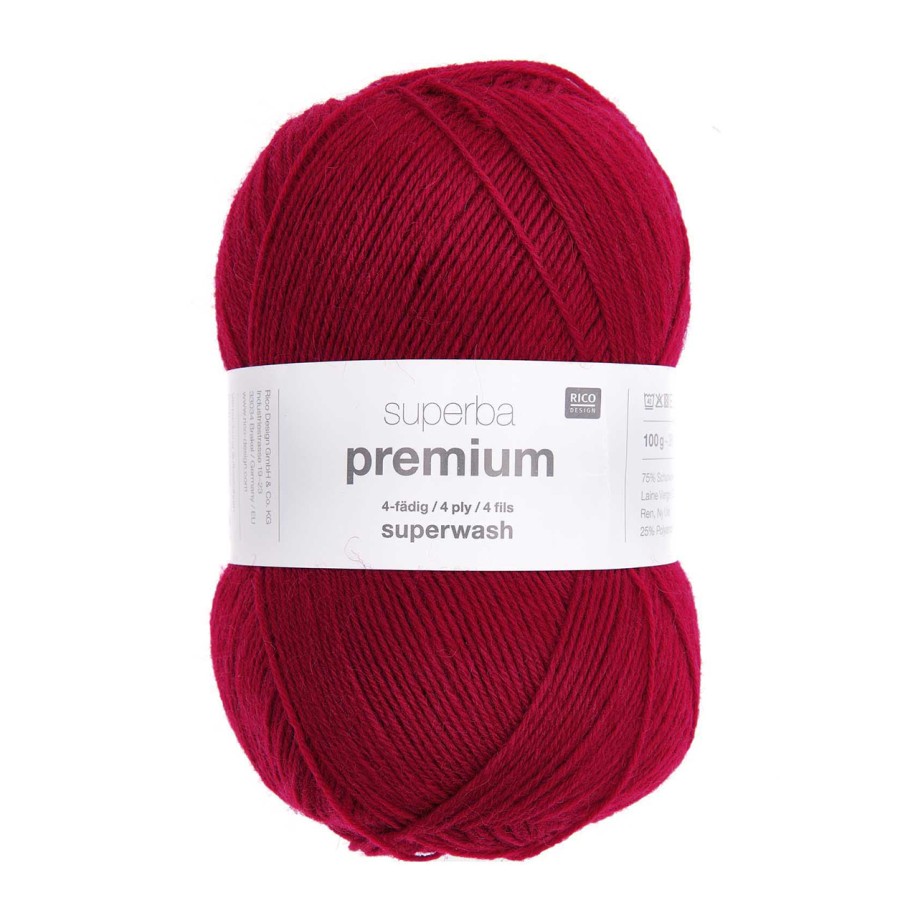 Rico Design Superba Premium Uni 100 г, 008 красный