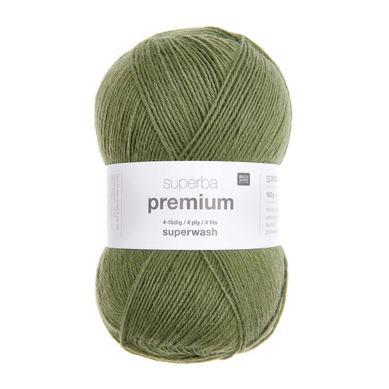 Rico Design Superba Premium Uni 100 г, 013 оливковий