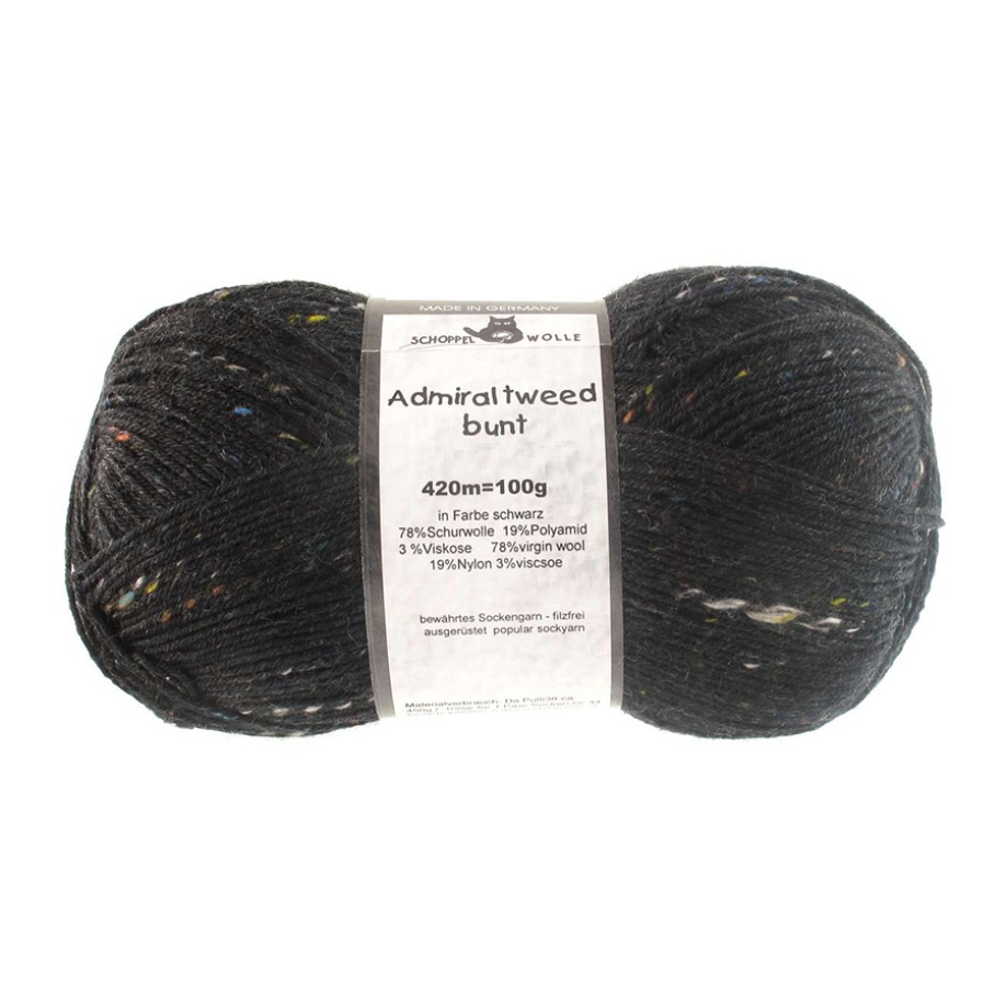Schoppel Admiral Tweed Bunt, 880 Черный