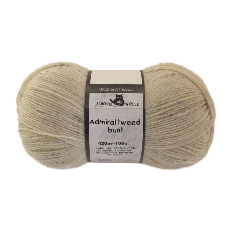 Schoppel Admiral Tweed Bunt, 980 Молочний