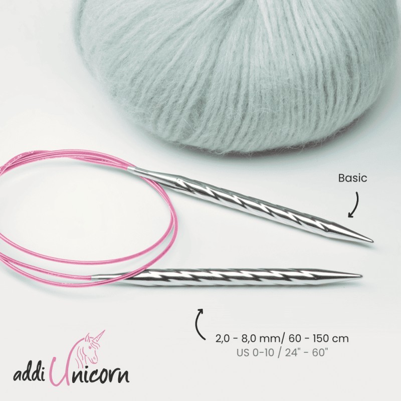 Спиці кругові Addi Unicorn, 100 см
