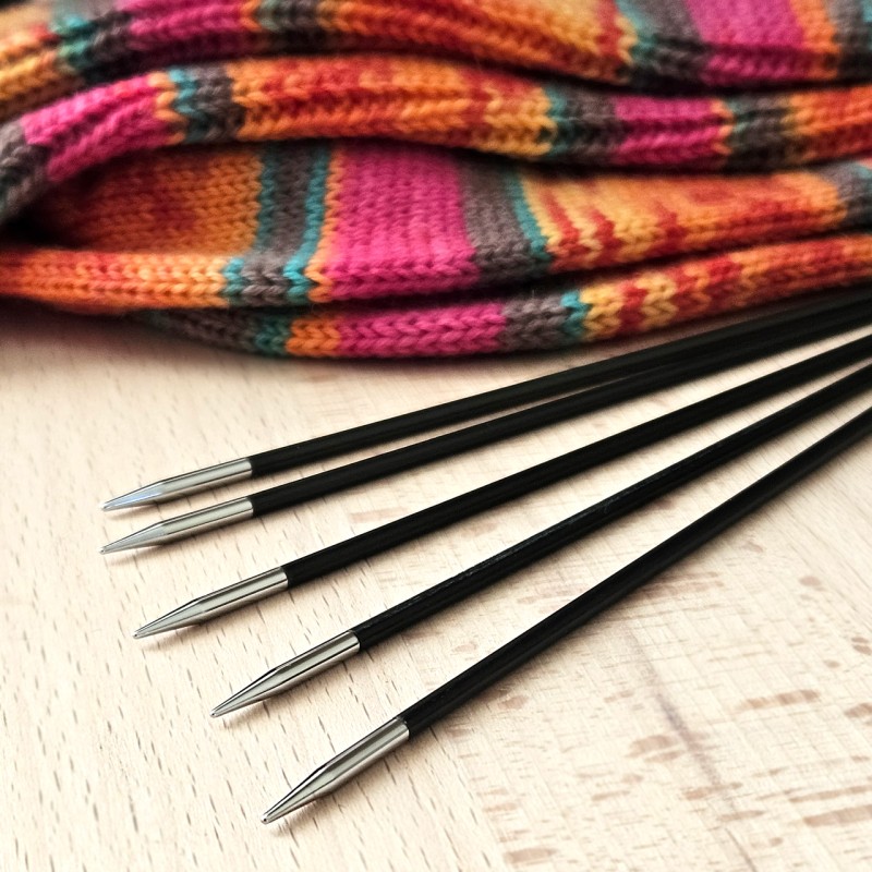 Спиці шкарпеткові KnitPro Karbonz, 15 см