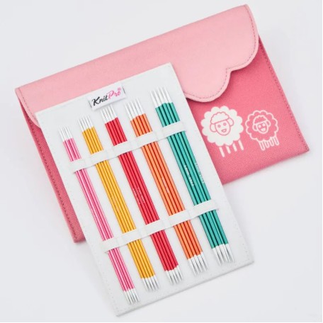 Набір шкарпеткових сталевих спиць KnitPro Zing Deluxe - Socks Kit, 15 см